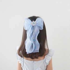 Girl Hair Clip Princess Bow Chain Elsa (GHP8848)